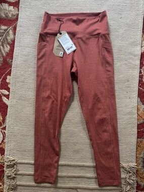 Prana becksa 7/8 legging tights terracotta liqueur Heather women’s Large L NWT